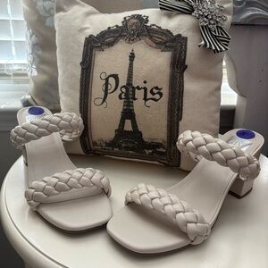 DV by Dolce Vita Cream Braided Heeled Sandals